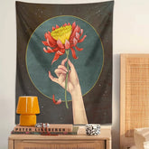 La tapisserie aux fleurs rouges